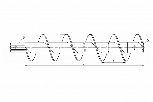 Шнек ШБ-120 L-1500 мм Ш41 фото