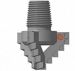 Долото шнековое лопастное Д3ЛК-165.З-63,5 фото