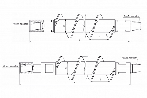 Шнек ШБ-120 L-1500 мм З-42 Пр фото